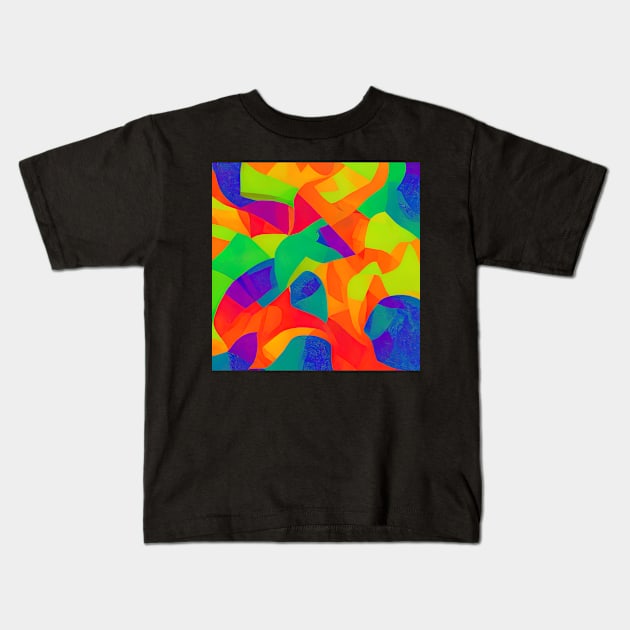 omg retro pattern abstract Kids T-Shirt by OMG_PatternAbstractBackground